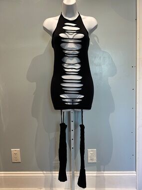 Black Cutout Jumpsuit Lingerie NWOT